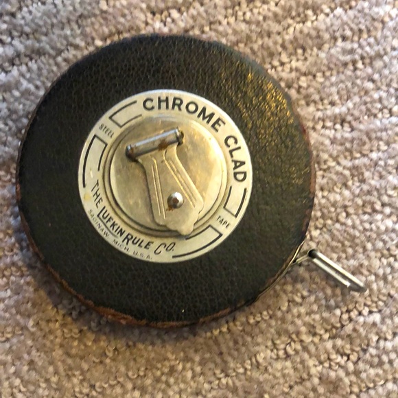 Chrome clad 50’ measuring tape The Lufkin Rule Saginaw, MI circa 1950 ma… - Picture 1 of 9